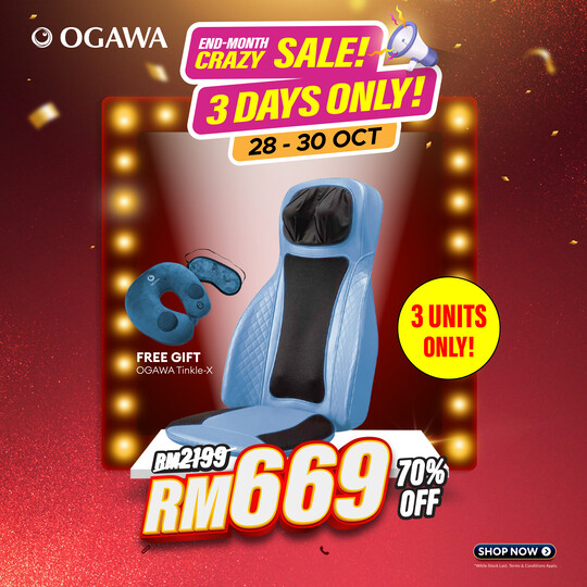 [Apply Code: 5EP60] OGAWA Estilo Prime Plus Mobile Seat (BLUE)